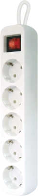 KALAM.KZ - Сетевой фильтр 5 гнезд, 3 м, Defender S530 с выкл. и заземл. белый