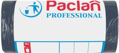 KALAM.KZ - Пакет для мусора на 35л, 50шт.,черный, 6,2мкм., Paclan Professional