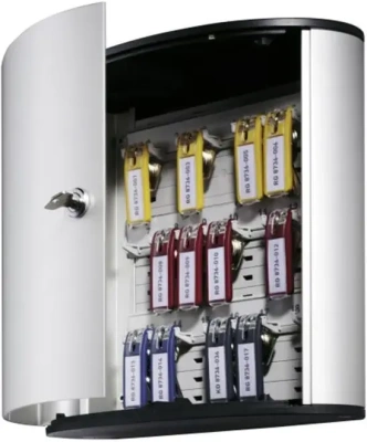 Шкафчик для 18 ключей, 302x280x118мм, настенный, серебристый металлик Durable