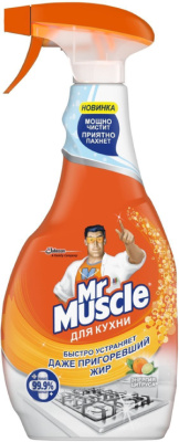 Чистящее средство для кухни, 450мл, с триггером, "Мистер Мускул" цитрус 