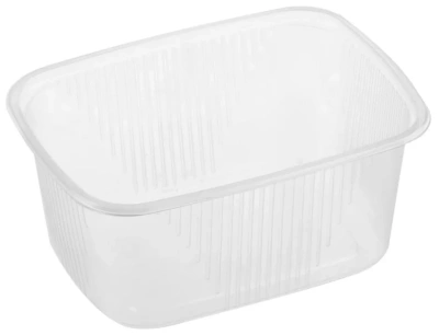 Контейнер пищевой 250 мл, 108*82*49 100 шт/уп, ПП, прозрачный (крышка 2102901)