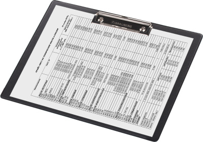 KALAM.KZ - Планшет А4, с прижимом, горизонтальный, 31,8х22,8см, ПВХ, черный Brauberg