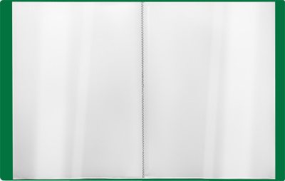 KALAM.KZ - Папка с файлами, 10 файлов, А4, 9мм, 600мкм, пластик зеленая Стамм