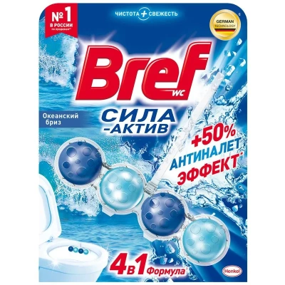 Блок для унитаза Bref Океанский Бриз 50г 1шт на блистере