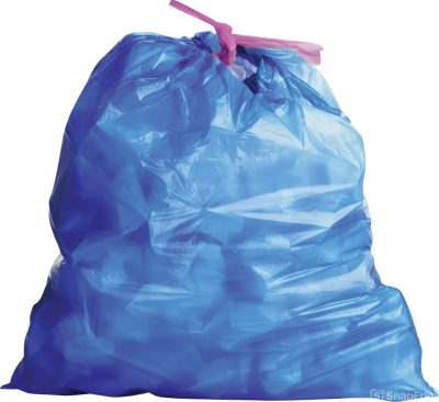 KALAM.KZ - Пакет для мусора на 120л, с затяжкой 10 шт, синий, 70*100см,40мкм Paclan "Premium"