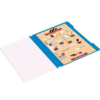 KALAM.KZ - Скоросшиватель пластиковый A4 160 мкм, синий Бюрократ