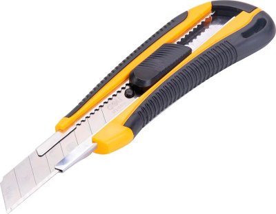 KALAM.KZ - Нож канцелярский 18 мм  усиленный, прорезиненная ручка, Deli