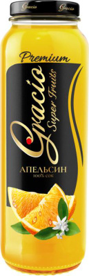 Сок натуральный 0,25 л "Gracio" Апельсин, стекло
