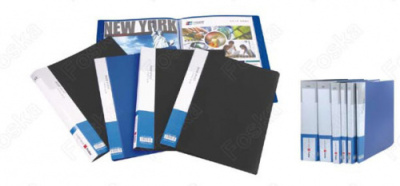 Папка с файлами, 80 файлов, А4, 0.75/0.020мм, пластик Foska