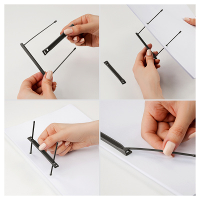 KALAM.KZ - Механизм скоросшивателя, пластиковый черный, 100 шт в уп. Стамм