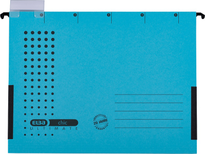 Папка подвесная A4(240x318x6мм), 230гр, боковой ограничитель, синяя Hamelin