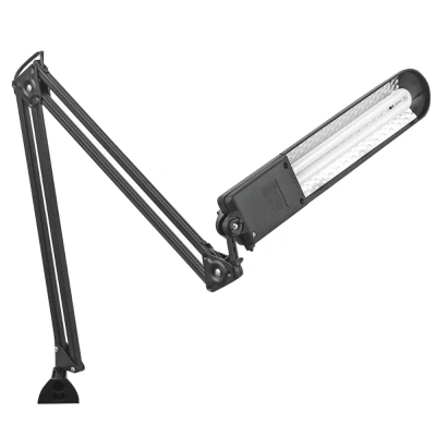 KALAM.KZ - Лампа настольная люминисцентная, на струбцине 11W, черная Дельта