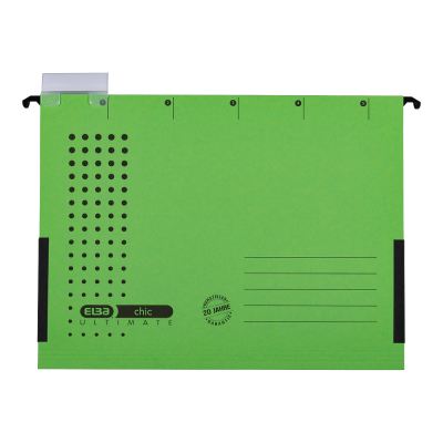 KALAM.KZ - Папка подвесная A4(240x318x6мм), 230гр, боковой ограничитель, зеленая Hamelin