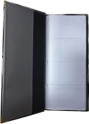KALAM.KZ - Визитница на 160 визиток, 113x195мм, черная Bindermax