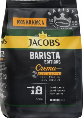 Кофе в зернах 800 г, JACOBS Barista 