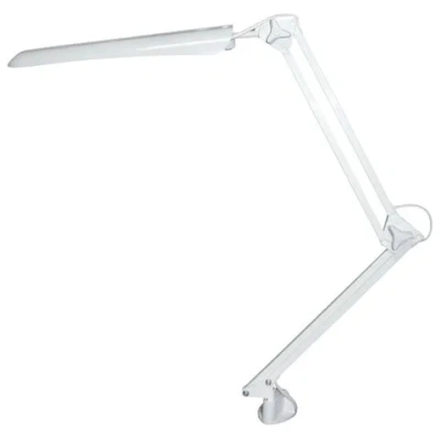 Лампа настольная светодиодная, на струбцине 8W, белая Гермес