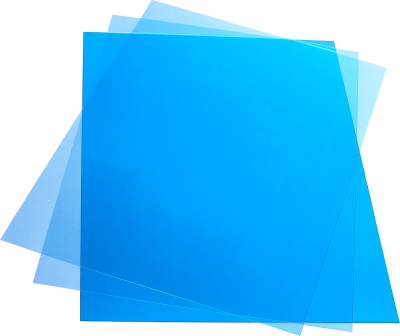 Обложка для переплета, A4, 200микр, пластиковая, прозрачно-синяя Bright office, 100шт в уп