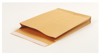 Конверт-пакет 250х353мм,120гр,объемный,коричневый,с отрывной полосой по короткой стороне Blasetti