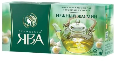 KALAM.KZ - Чай зеленый, 25 пакетов Принцесса Ява "Нежный жасмин"