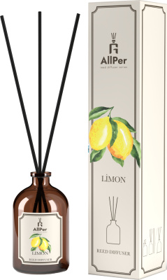 Освежитель-Аромадиффузор 40мл, Allper с эфирными маслами с палочками, "Лимон"
