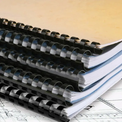 KALAM.KZ - Пружина для переплета, 8мм, 1-40л, пластиковая, черная Brauberg