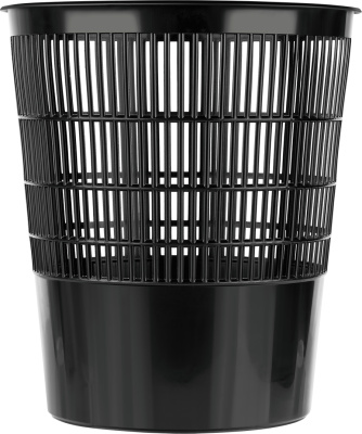 KALAM.KZ - Корзина для бумаг 18л, круглая, сетчатая, черная Стамм