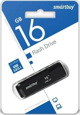 Флеш-накопитель USB 16GB Smartbuy 3.0 Dock Black черный