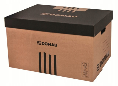 Архивный короб, 545x363x317мм, картон, коричневый Donau, PBS