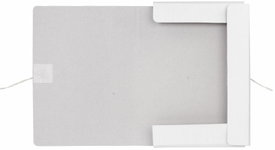 KALAM.KZ - Папка на завязках  А4, 320 гр, картонная, мелованная белая, Brauberg