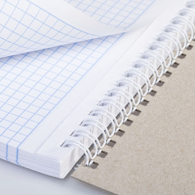 Блокнот 80л, А5, клетка, на гребне, лак, обложка мелованный картон, жёсткая подложка, "Hatber"