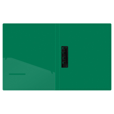 KALAM.KZ - Папка с прижимным зажимом А4, 17мм, пластик 700мкм, зеленая Berlingo SoftTouch