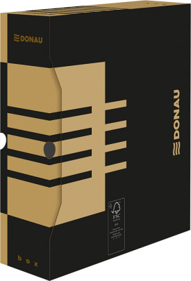 Архивный короб, A4, 100мм, картон, коричневый Donau, PBS