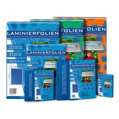 Пленка для ламинирования А6, 100микр, глянцевая ProfiOffice