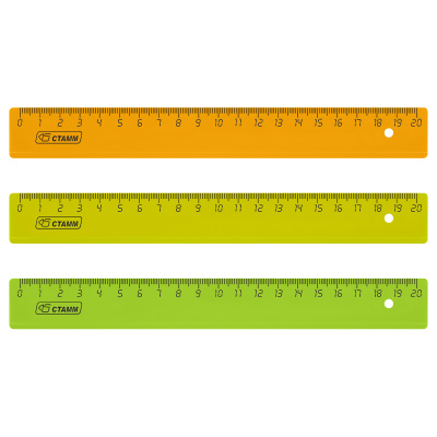 KALAM.KZ - Линейка 20см, неоновая ассорти, пластик Стамм