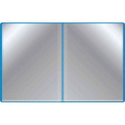 KALAM.KZ - Папка с файлами, 30 файлов, А4, 0.650мкр..14мм, пластик синяя Бюрократ