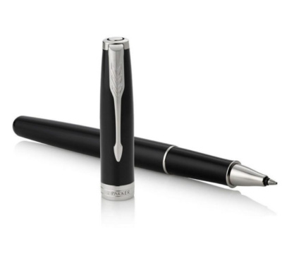 KALAM.KZ - Ручка роллерная Parker Sonnet Premium Lague Deep Black CT, 1,0 мм М, черная S0808820