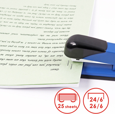 KALAM.KZ - Степлер №24/6-26/6, 1-25л, металл Foska