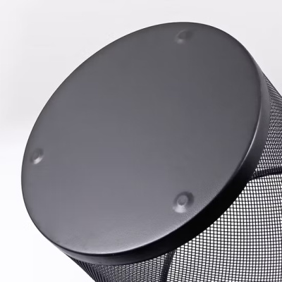 KALAM.KZ - Корзина для бумаг 21 л, 29,5x34,5см, круглая, сетчатая, металлическая, черная Foska