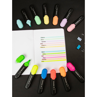 KALAM.KZ - Маркер текстовой 0.4мм, скошенный наконечник, желтый, Job Schneider