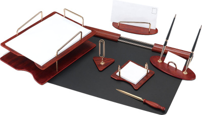 Набор настольный 7 предметов, красное дерево(отделка метал.фурнитурой) Good Sunrise