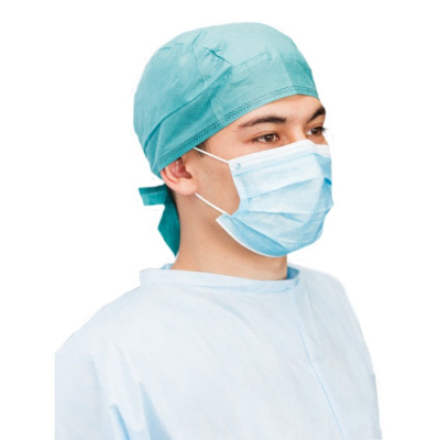 KALAM.KZ - Маска медицинская трехслойная на резинках, 50 шт. в упаковке, голубая DOLCE-PHARM