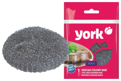 Губка для мытья посуды 1 шт в уп. металлическая Maxi