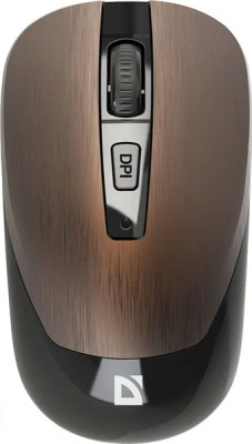Мышь беспроводная Defender Wave MM-995 бесшумная, бронза