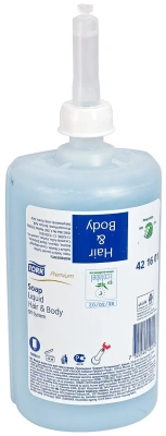 Мыло жидкое 1л гель, голубое Premium "Tork"
