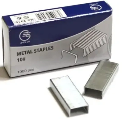 Скобы для степлера №10, 1-10л, 1000шт, оцинкованные Zhenda