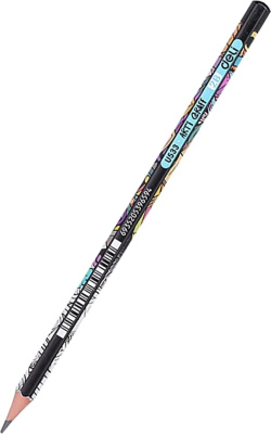 Карандаш простой 2B, без ластика,шестигранная форма, заточенный "Arti Graff" Deli