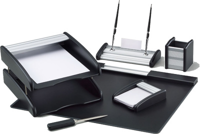 Набор настольный 6 предметов, дерево, черный(отделка из алюминия) Good Sunrise