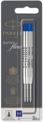 Стержень шариковый, 1.0мм, синий, 3шт. на блистере Parker