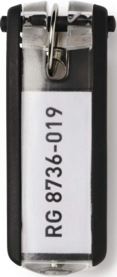 Брелок для ключей, 6шт, черный Durable