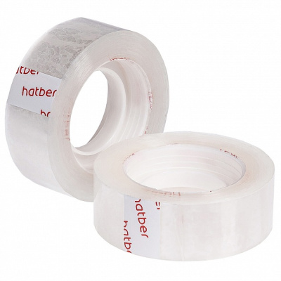 KALAM.KZ - Лента клейкая 19ммx33м, прозрачная Hatber